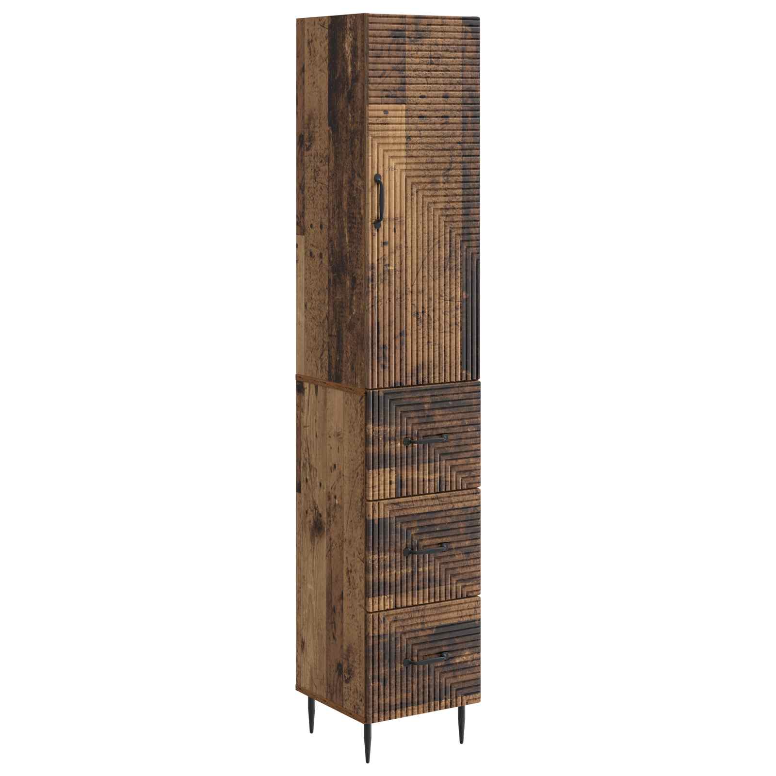 Σέτ Ντουλαπιών 2 pcs Παλαιωμένο ξύλο 33 x 34,5 x 90 εκ - Pakobazaar