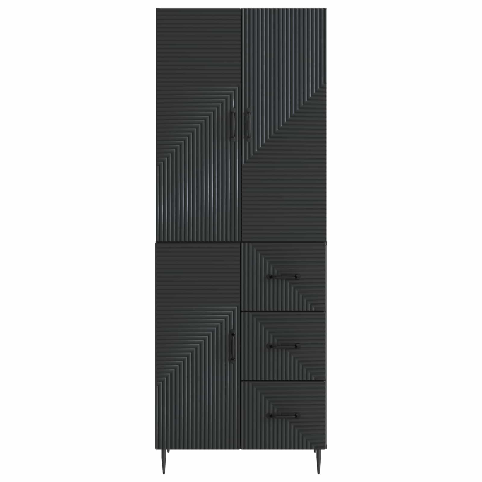 Σέτ Ντουλαπιών 2 pcs Μαύρο 66 x 34,5 x 89,5 εκ - Pakobazaar