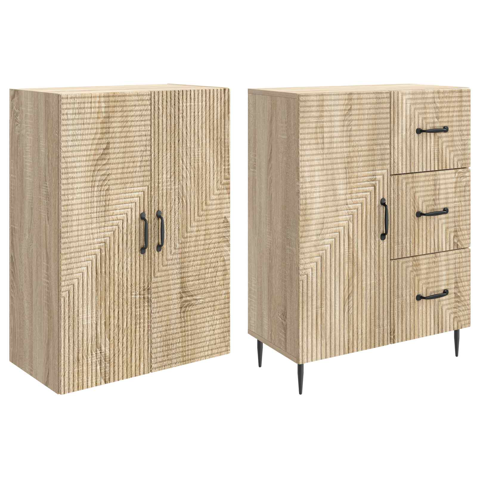 Σέτ Ντουλαπιών 2 pcs Sonoma Δρυς 66 x 34,5 x 89,5 εκ - Pakobazaar
