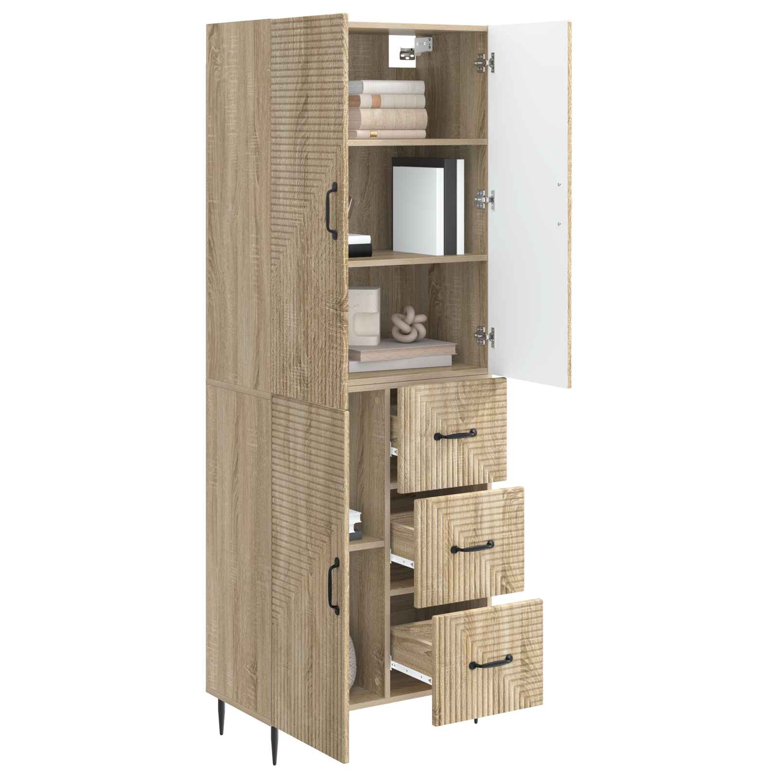 Σέτ Ντουλαπιών 2 pcs Sonoma Δρυς 66 x 34,5 x 89,5 εκ - Pakobazaar