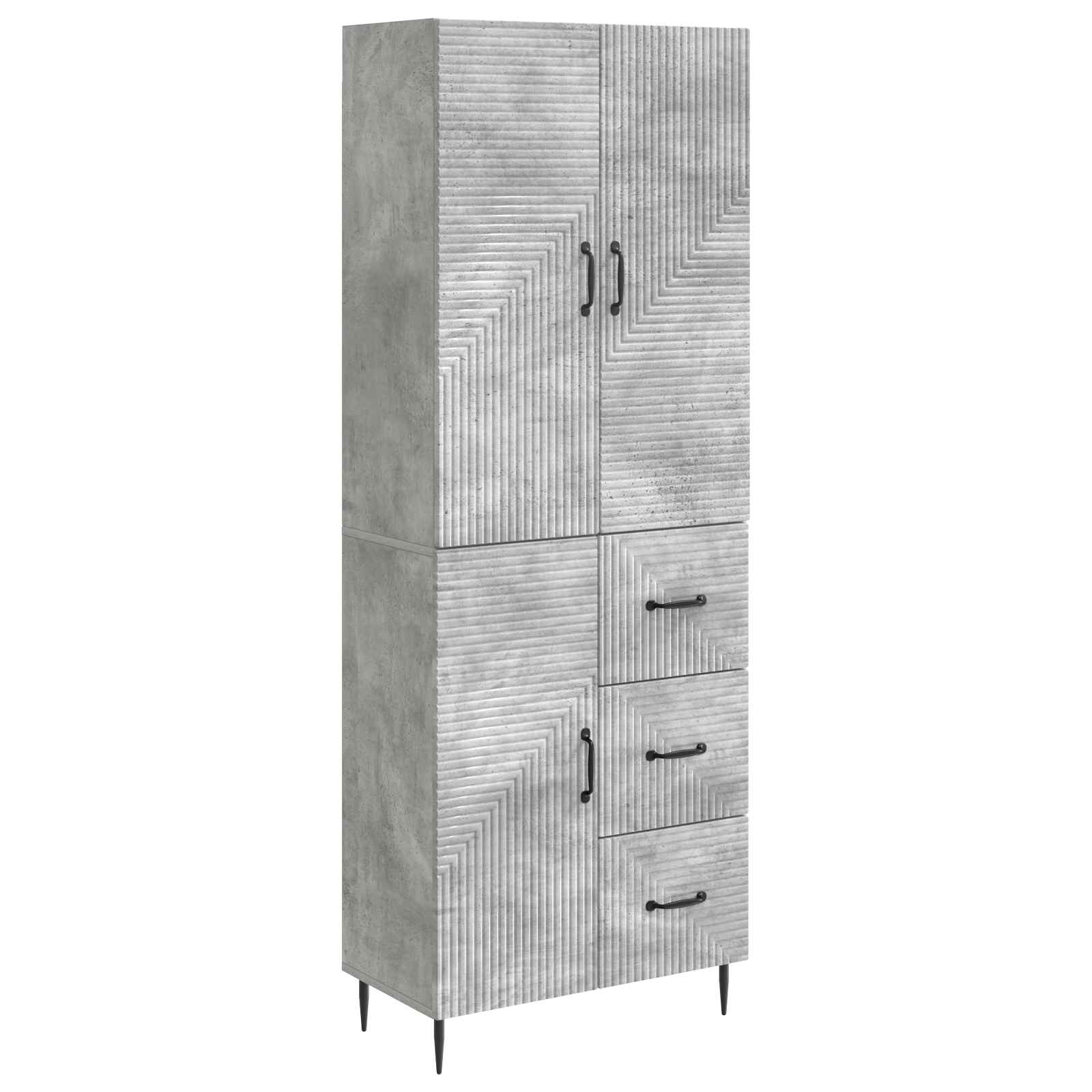 Σέτ Ντουλαπιών 2 pcs Γκρι Σκυροδέματος 66 x 34,5 x 89,5 εκ - Pakobazaar