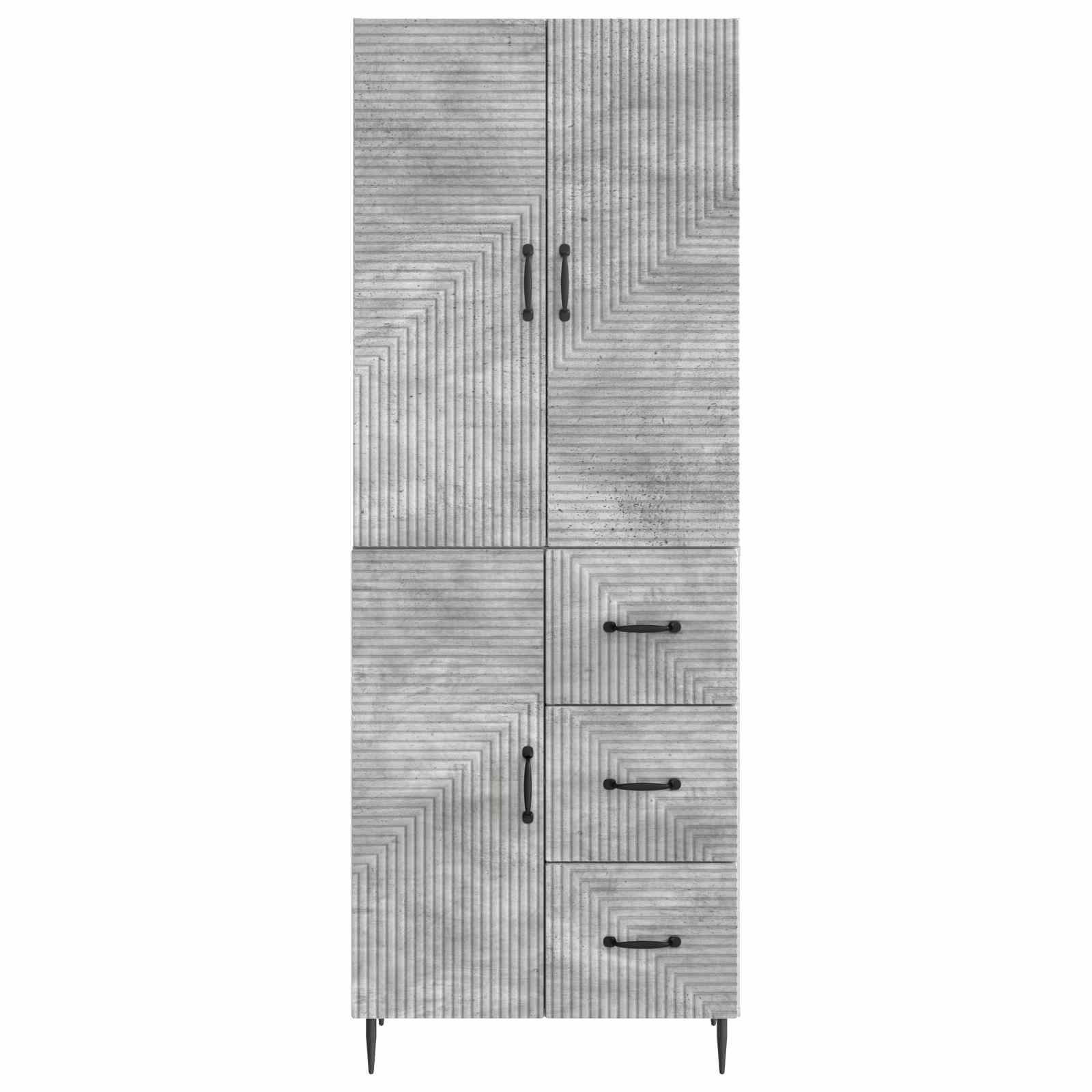 Σέτ Ντουλαπιών 2 pcs Γκρι Σκυροδέματος 66 x 34,5 x 89,5 εκ - Pakobazaar