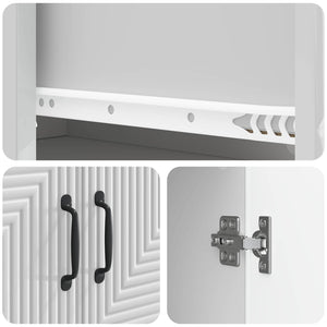 Σέτ Ντουλαπιών 2 pcs Γυαλιστερό Λευκό 66 x 34,5 x 89,5 εκ - Pakobazaar