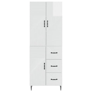 Σέτ Ντουλαπιών 2 pcs Γυαλιστερό Λευκό 66 x 34,5 x 89,5 εκ - Pakobazaar
