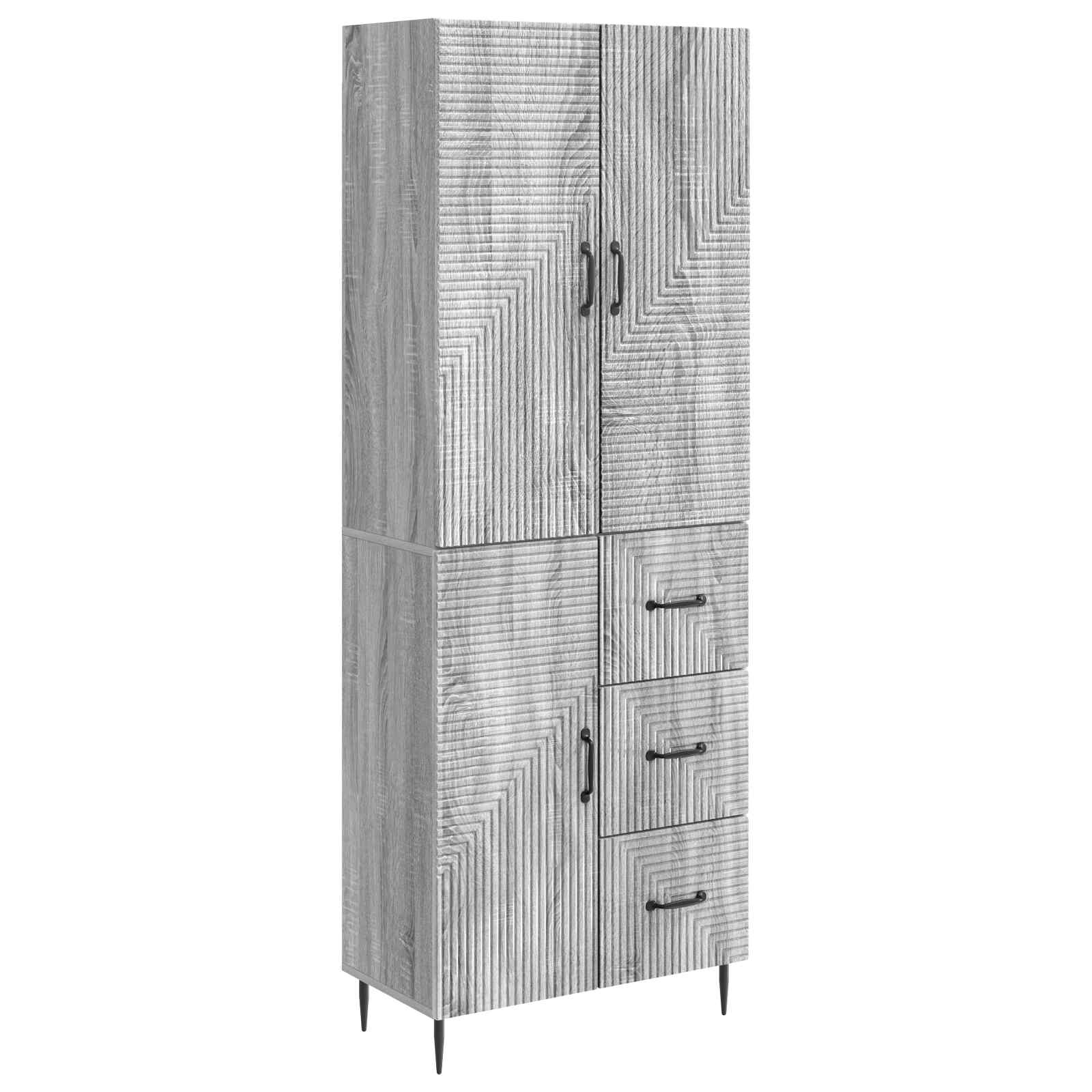 Σέτ Ντουλαπιών 2 pcs Γκρι Sonoma 66 x 34,5 x 89,5 εκ - Pakobazaar