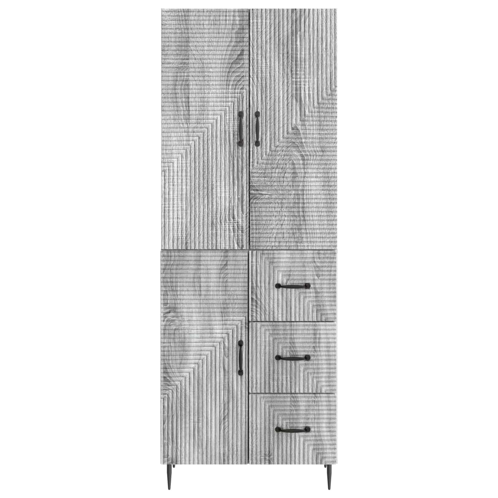 Σέτ Ντουλαπιών 2 pcs Γκρι Sonoma 66 x 34,5 x 89,5 εκ - Pakobazaar