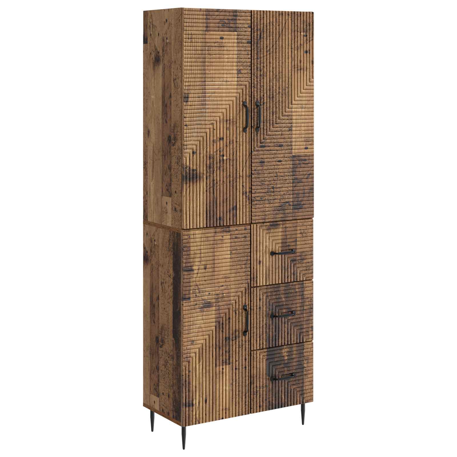 Σέτ Ντουλαπιών 2 pcs Παλαιωμένο ξύλο 66 x 34,5 x 89,5 εκ - Pakobazaar