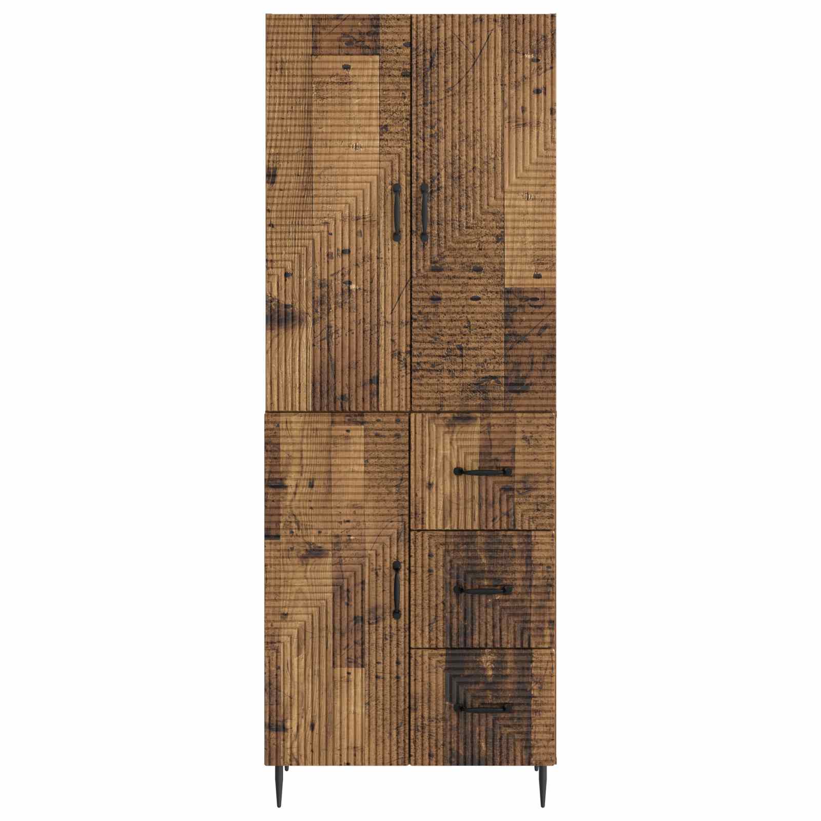 Σέτ Ντουλαπιών 2 pcs Παλαιωμένο ξύλο 66 x 34,5 x 89,5 εκ - Pakobazaar