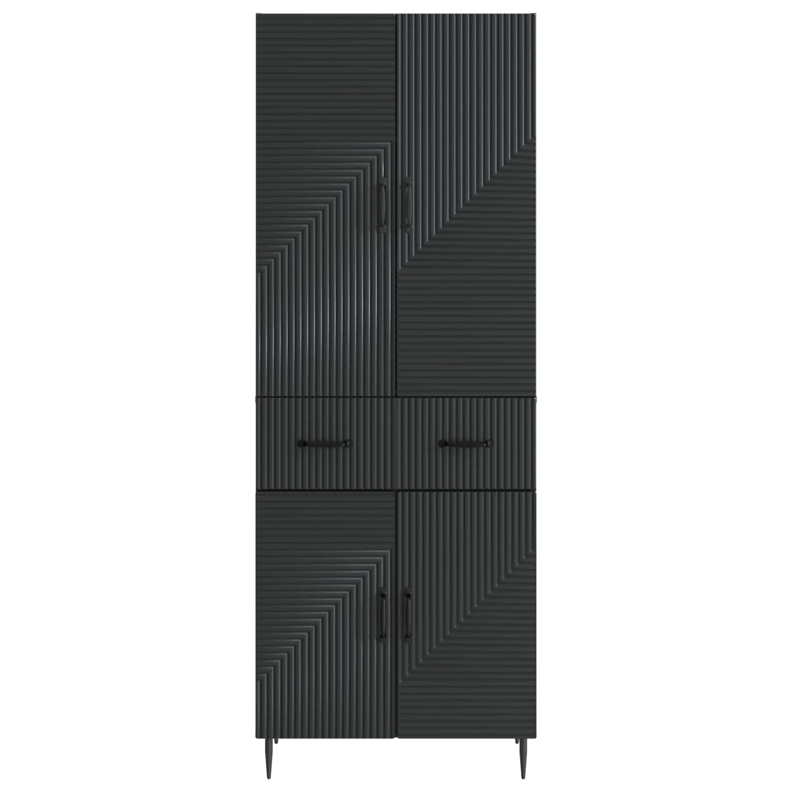 Σέτ Ντουλαπιών 2 pcs Μαύρο 66 x 34,5 x 89,5 εκ - Pakobazaar