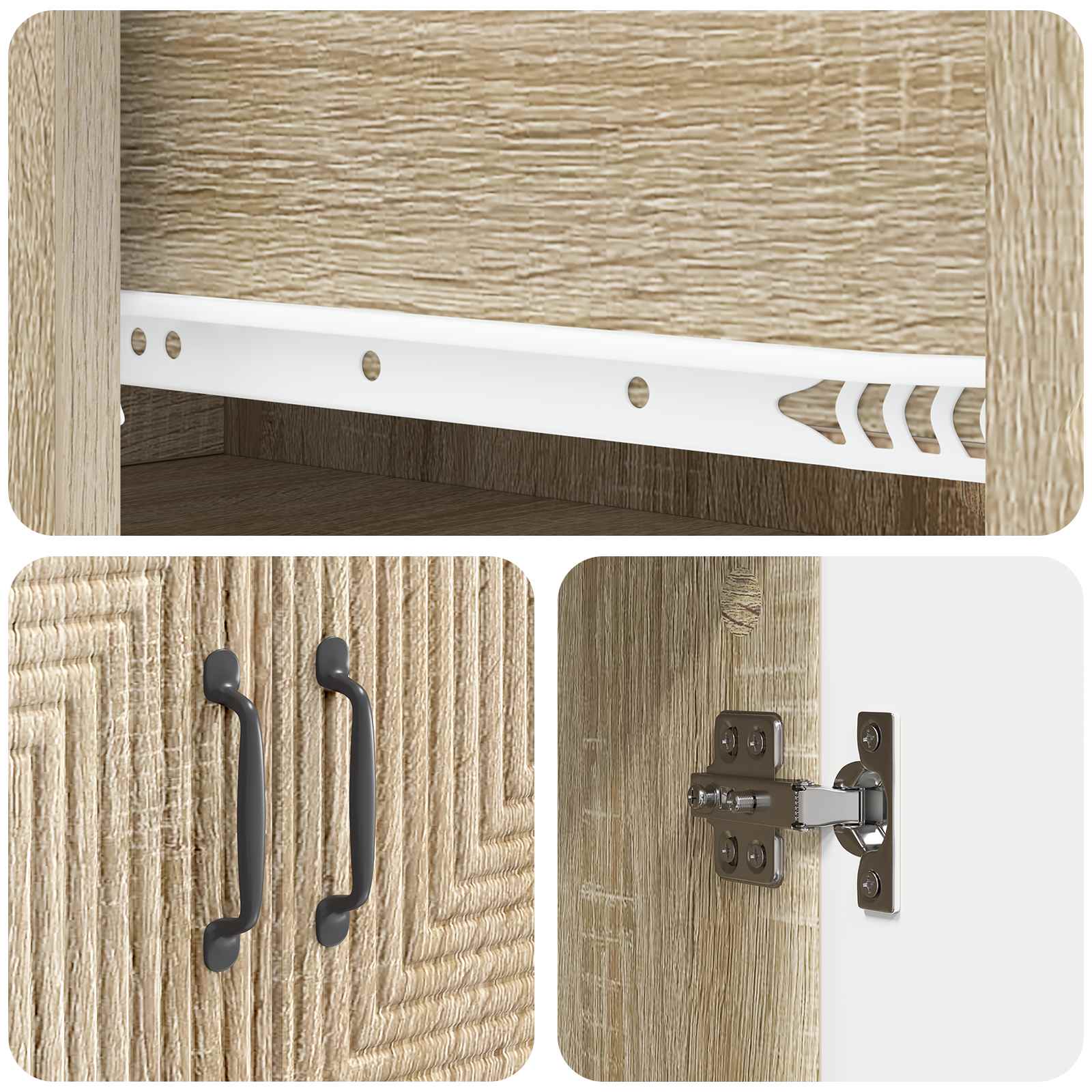 Σέτ Ντουλαπιών 2 pcs Sonoma Δρυς 66 x 34,5 x 89,5 εκ - Pakobazaar