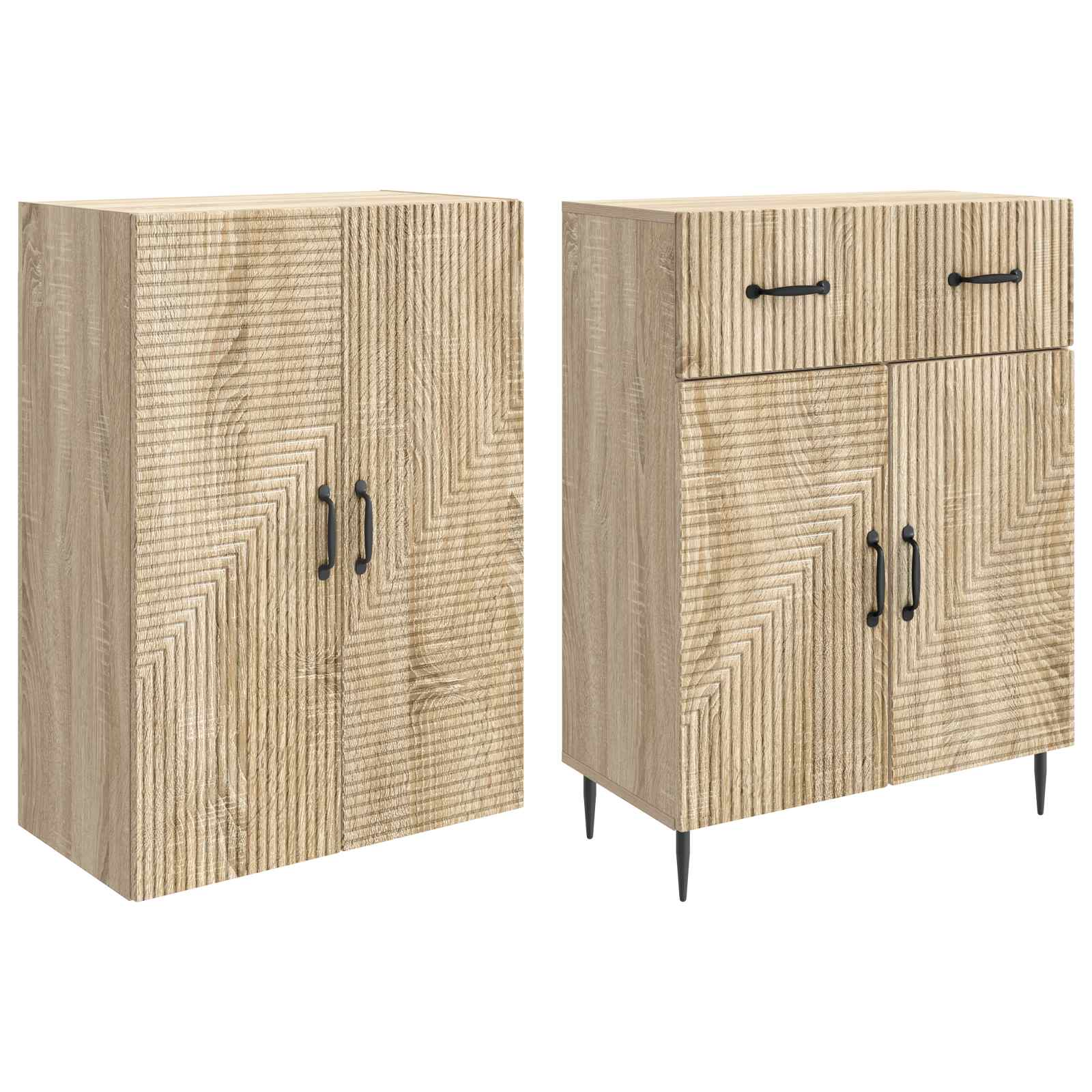 Σέτ Ντουλαπιών 2 pcs Sonoma Δρυς 66 x 34,5 x 89,5 εκ - Pakobazaar