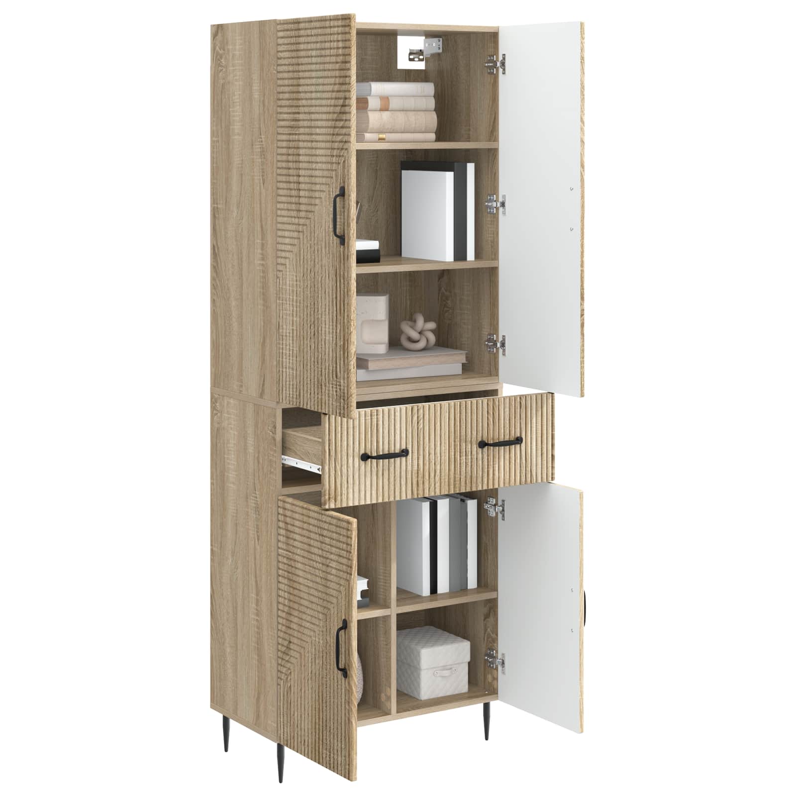 Σέτ Ντουλαπιών 2 pcs Sonoma Δρυς 66 x 34,5 x 89,5 εκ - Pakobazaar