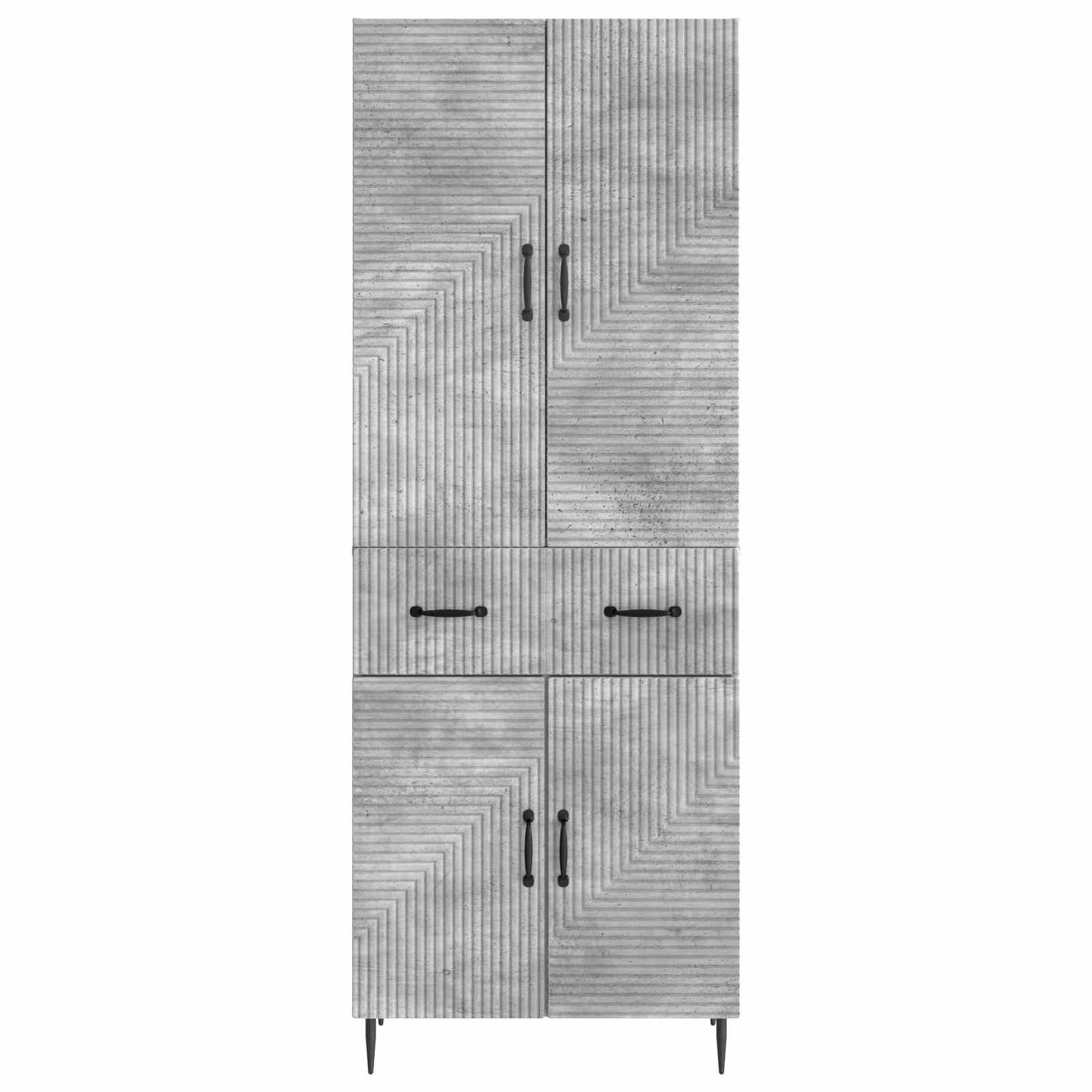 Σέτ Ντουλαπιών 2 pcs Γκρι Σκυροδέματος 66 x 34,5 x 89,5 εκ - Pakobazaar
