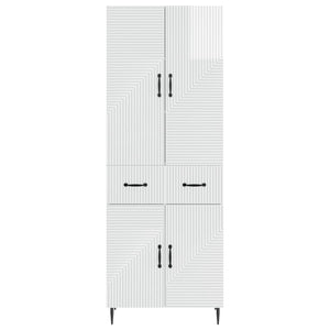 Σέτ Ντουλαπιών 2 pcs Γυαλιστερό Λευκό 66 x 34,5 x 89,5 εκ - Pakobazaar