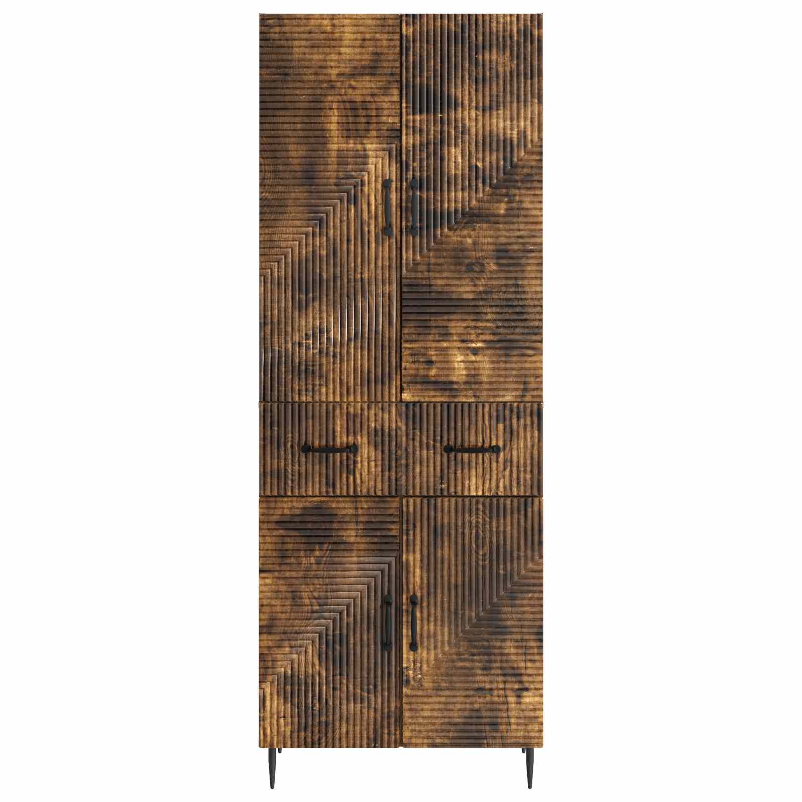 Σέτ Ντουλαπιών 2 pcs Καπνισμένο Ξύλο Δρυός 66 x 34,5 x 89,5 εκ - Pakobazaar