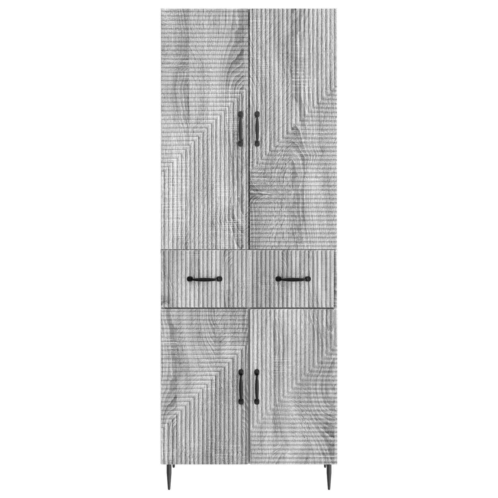 Σέτ Ντουλαπιών 2 pcs Γκρι Sonoma 66 x 34,5 x 89,5 εκ - Pakobazaar