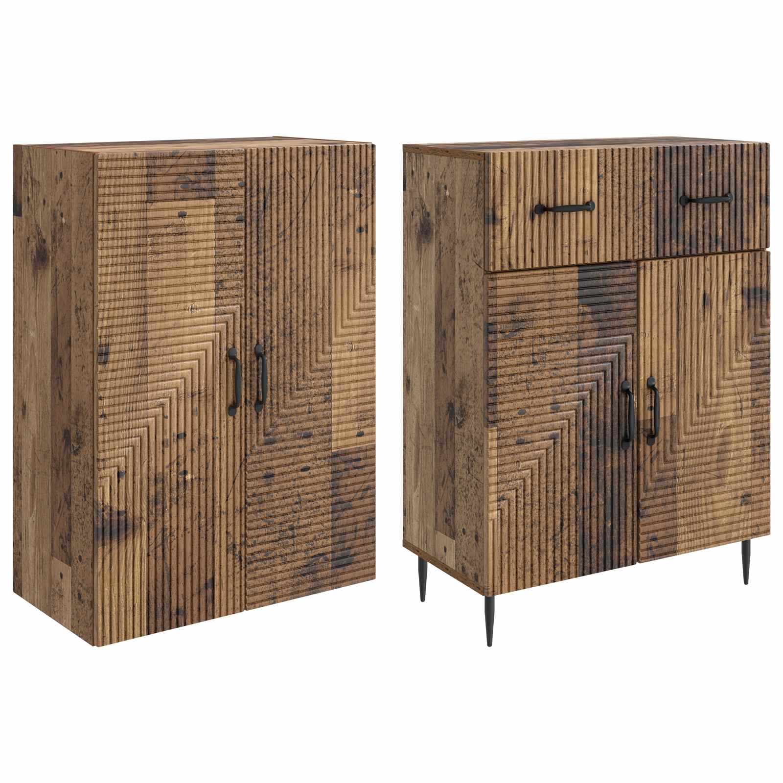 Σέτ Ντουλαπιών 2 pcs Παλαιωμένο ξύλο 66 x 34,5 x 89,5 εκ - Pakobazaar