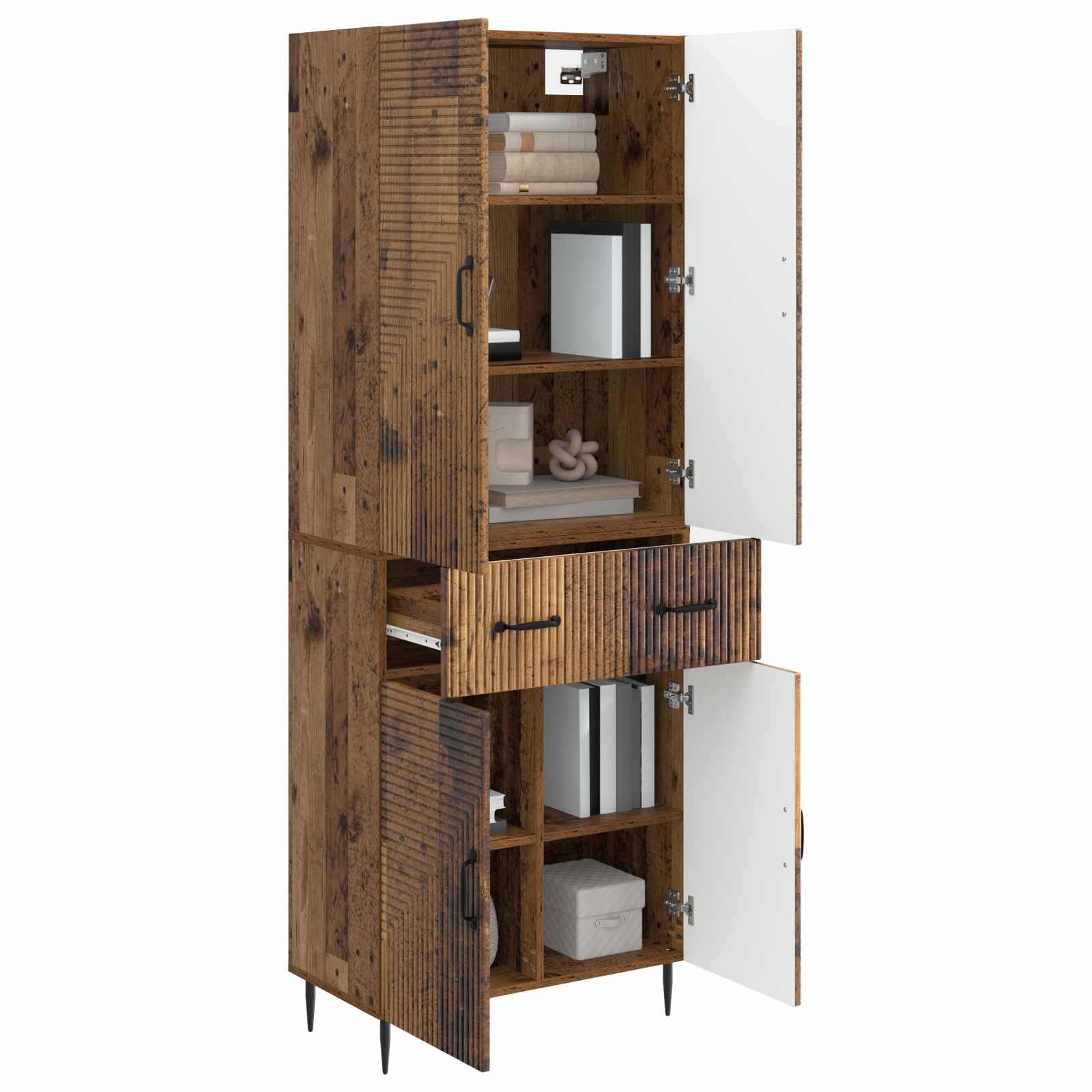Σέτ Ντουλαπιών 2 pcs Παλαιωμένο ξύλο 66 x 34,5 x 89,5 εκ - Pakobazaar
