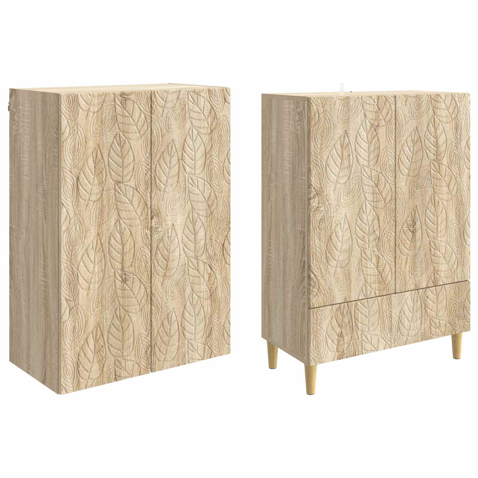 Σέτ Ντουλαπιών 2 pcs Sonoma Δρυς Επεξεργασμένο Ξύλο - Pakobazaar