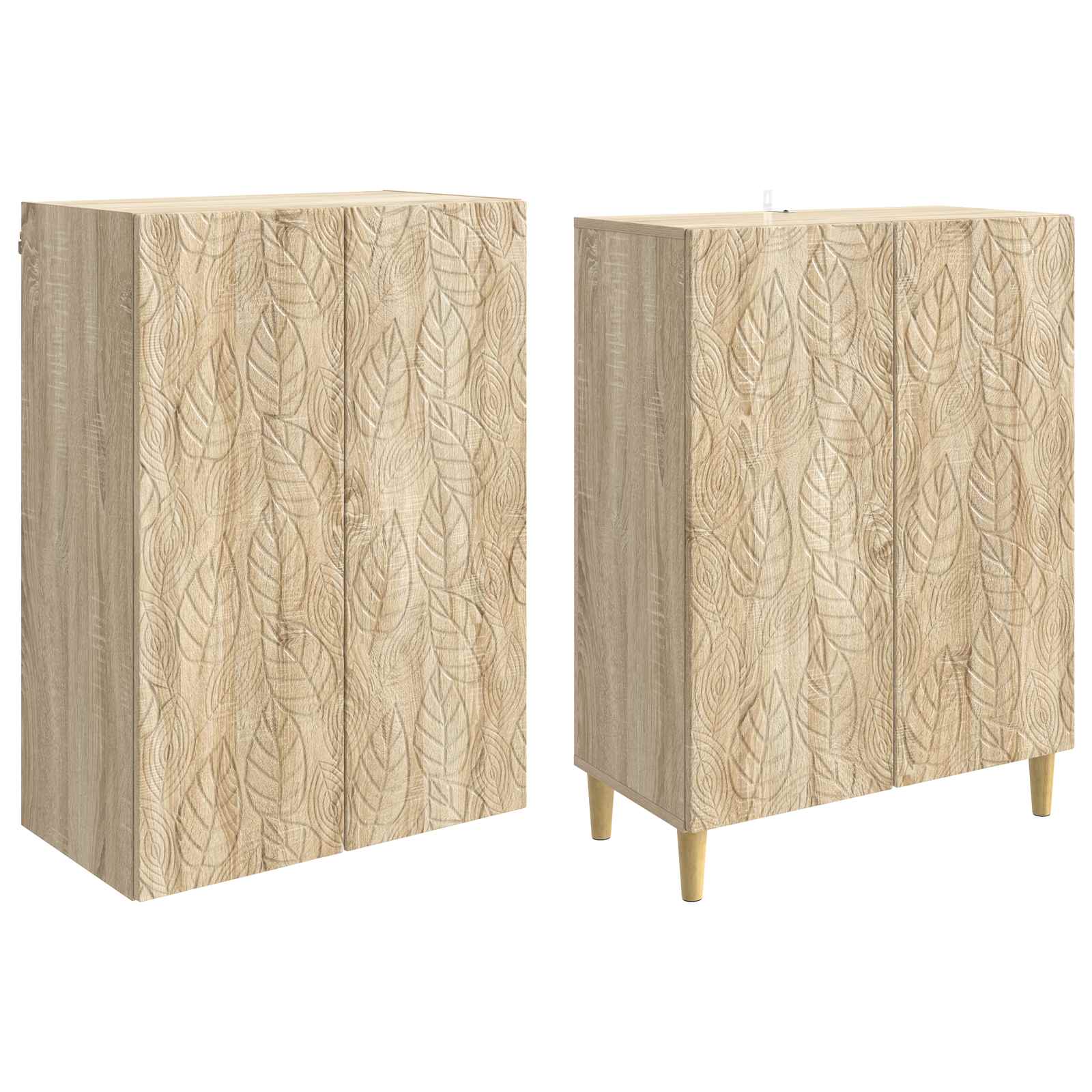 Σέτ Ντουλαπιών 2 pcs Sonoma Δρυς Επεξεργασμένο Ξύλο - Pakobazaar