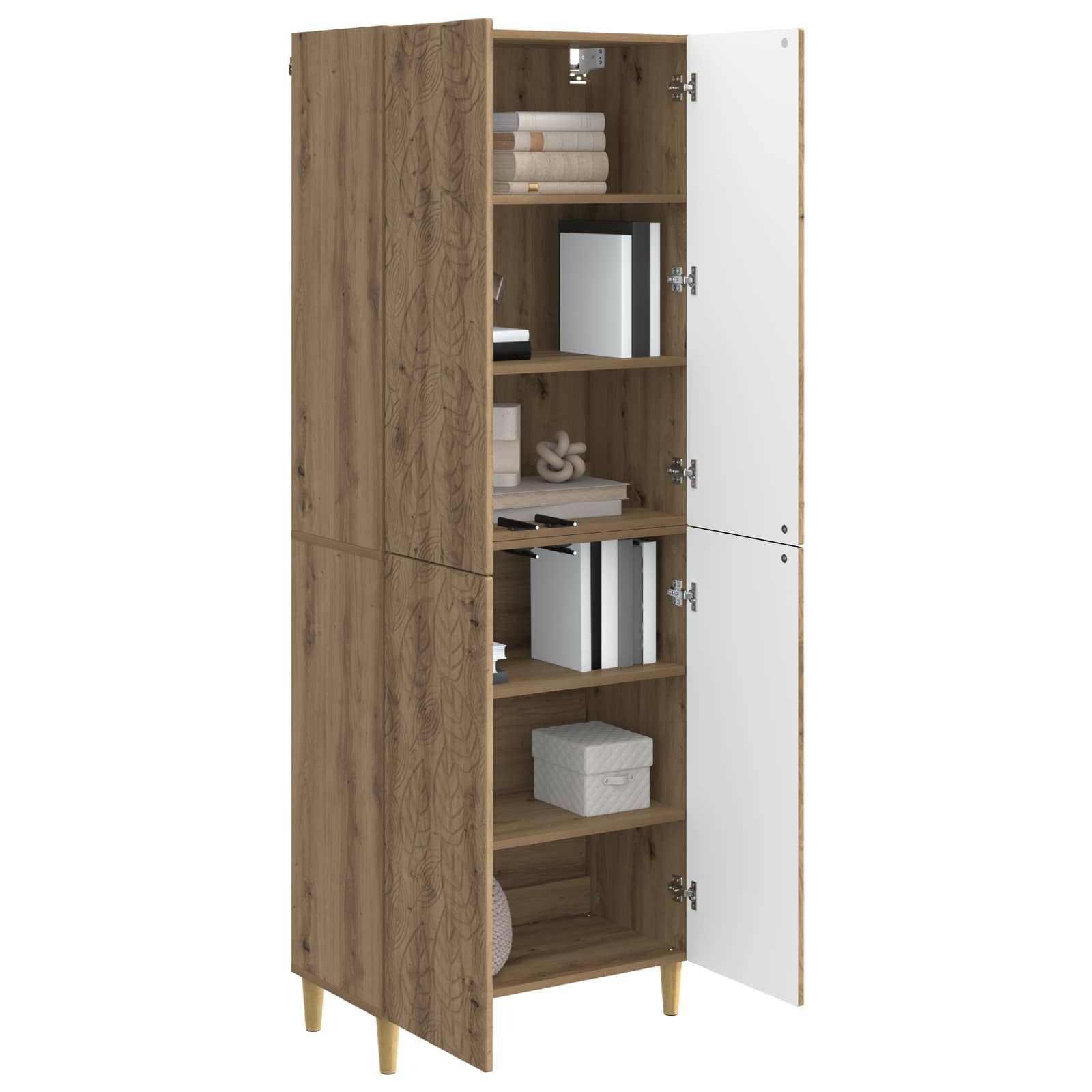 Σέτ Ντουλαπιών 2 pcs Artisan Δρυς Επεξεργασμένο Ξύλο - Pakobazaar