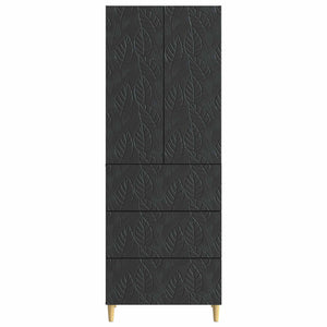 Σέτ Ντουλαπιών 2 pcs Μαύρο 66 x 34,5 x 90 εκ Επεξεργασμένο Ξύλο - Pakobazaar
