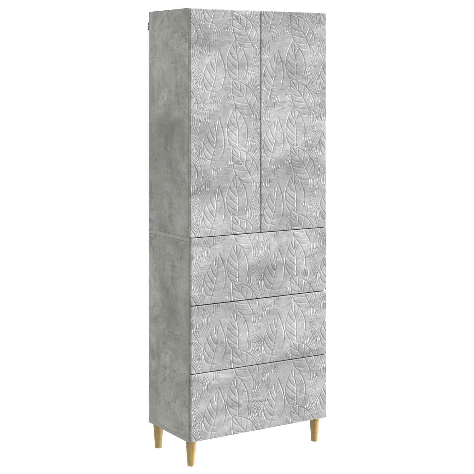 Σέτ Ντουλαπιών 2 pcs Γκρι Σκυροδέματος 66 x 34,5 x 90 εκ - Pakobazaar