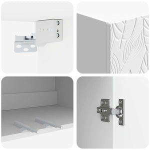 Σέτ Ντουλαπιών 2 pcs Γυαλιστερό Λευκό 66 x 34,5 x 90 εκ - Pakobazaar