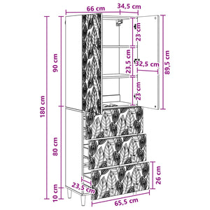 Σέτ Ντουλαπιών 2 pcs Γυαλιστερό Λευκό 66 x 34,5 x 90 εκ - Pakobazaar