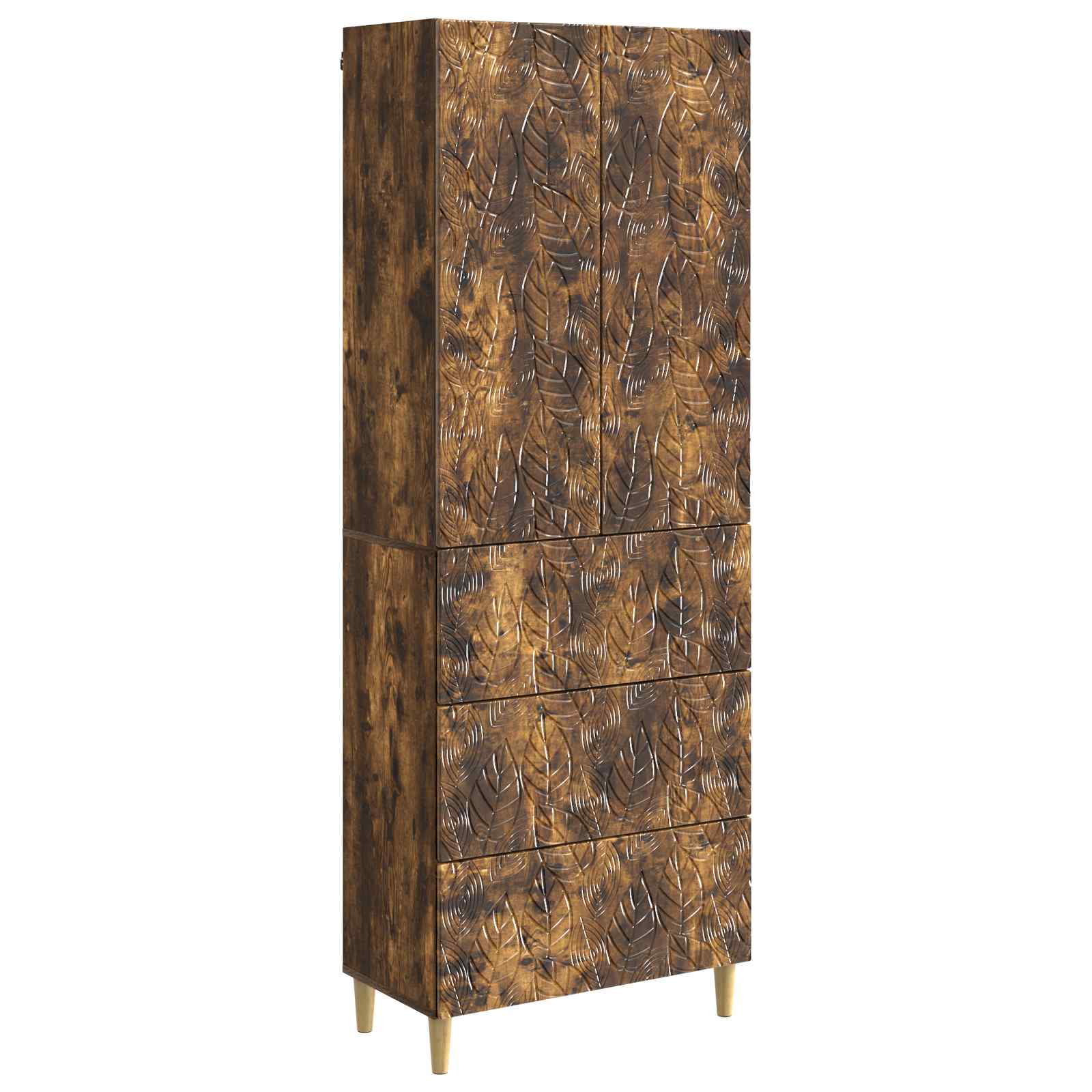 Σέτ Ντουλαπιών 2 pcs Καπνισμένο Ξύλο Δρυός 66 x 34,5 x 90 εκ - Pakobazaar