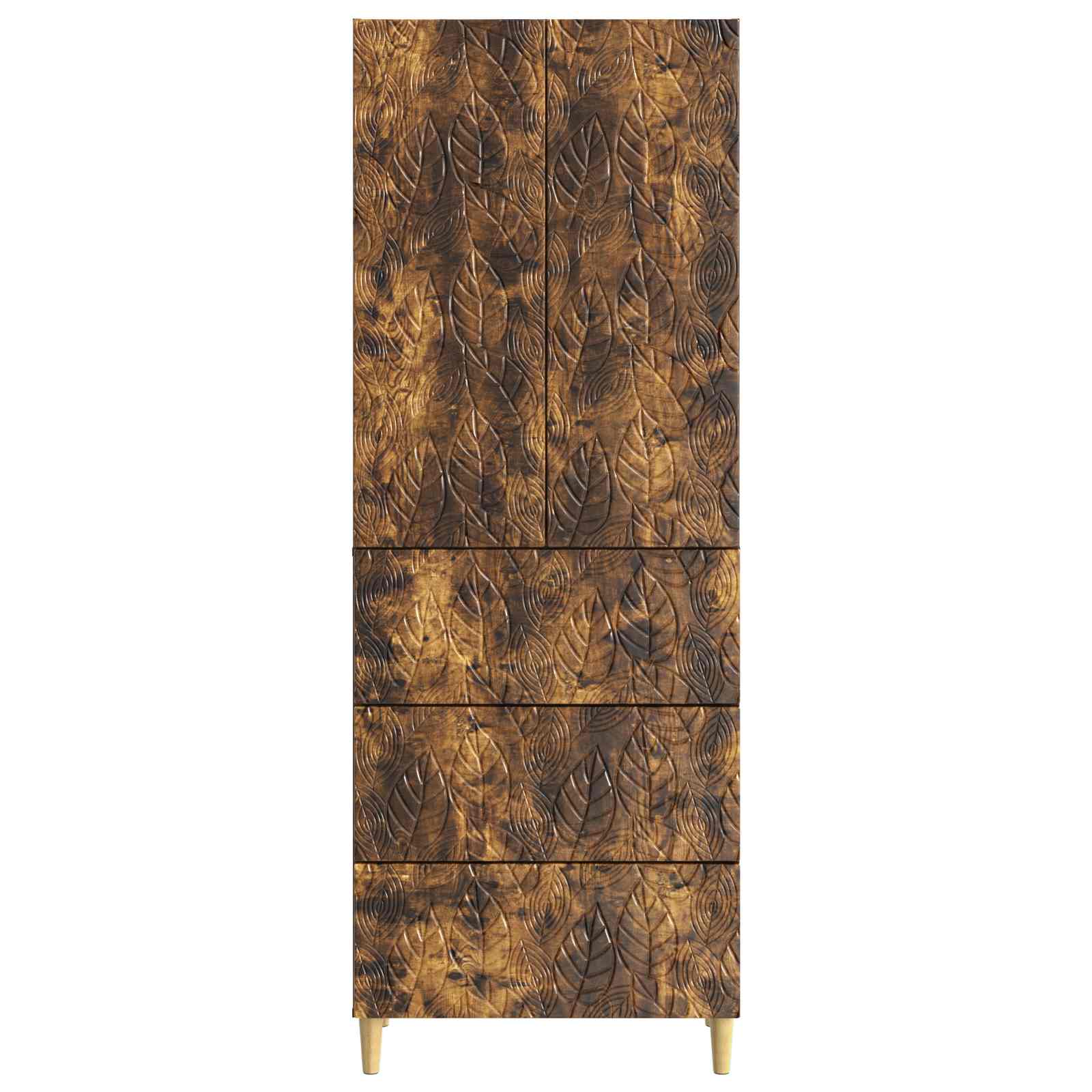 Σέτ Ντουλαπιών 2 pcs Καπνισμένο Ξύλο Δρυός 66 x 34,5 x 90 εκ - Pakobazaar