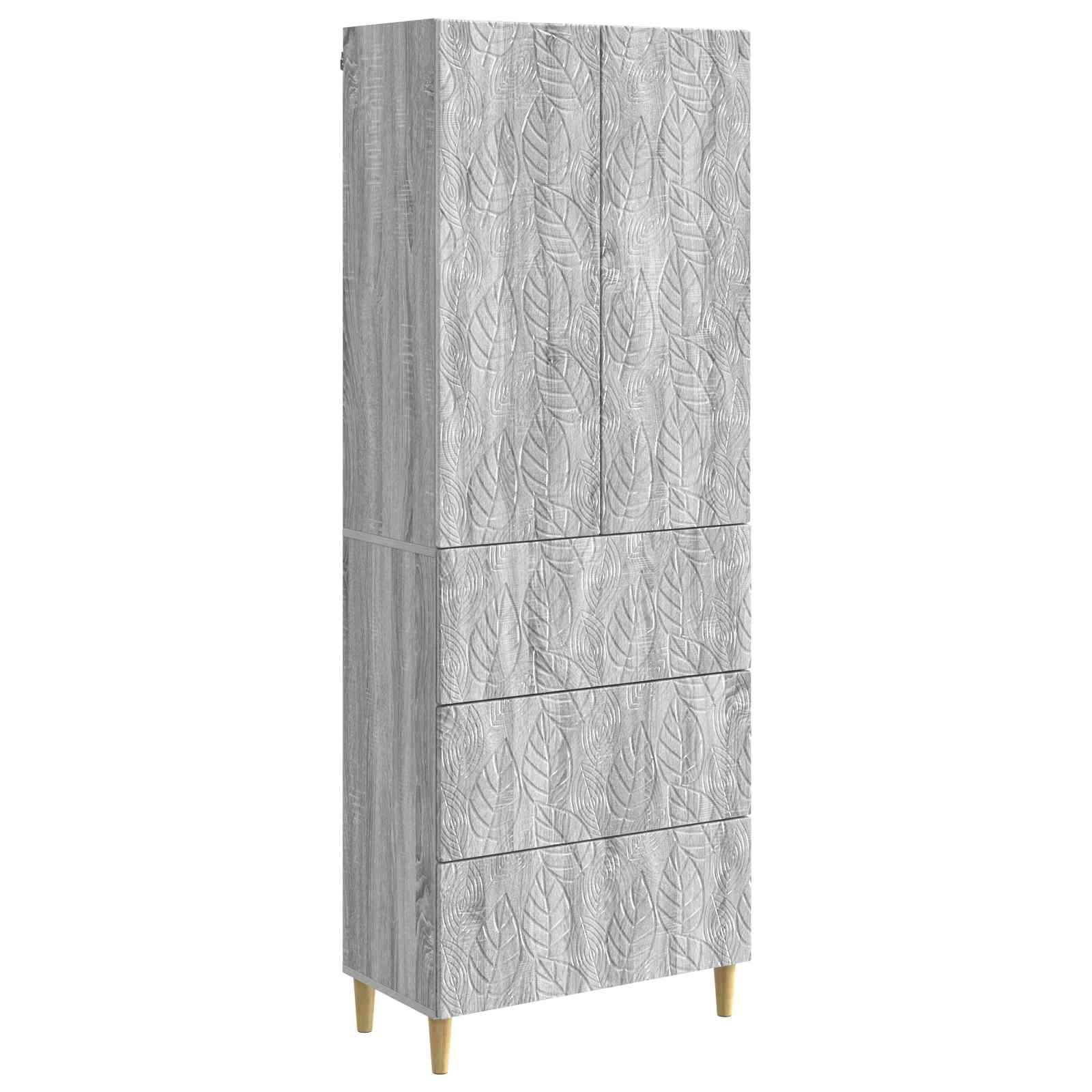Σέτ Ντουλαπιών 2 pcs Γκρι Sonoma 66 x 34,5 x 90 εκ - Pakobazaar