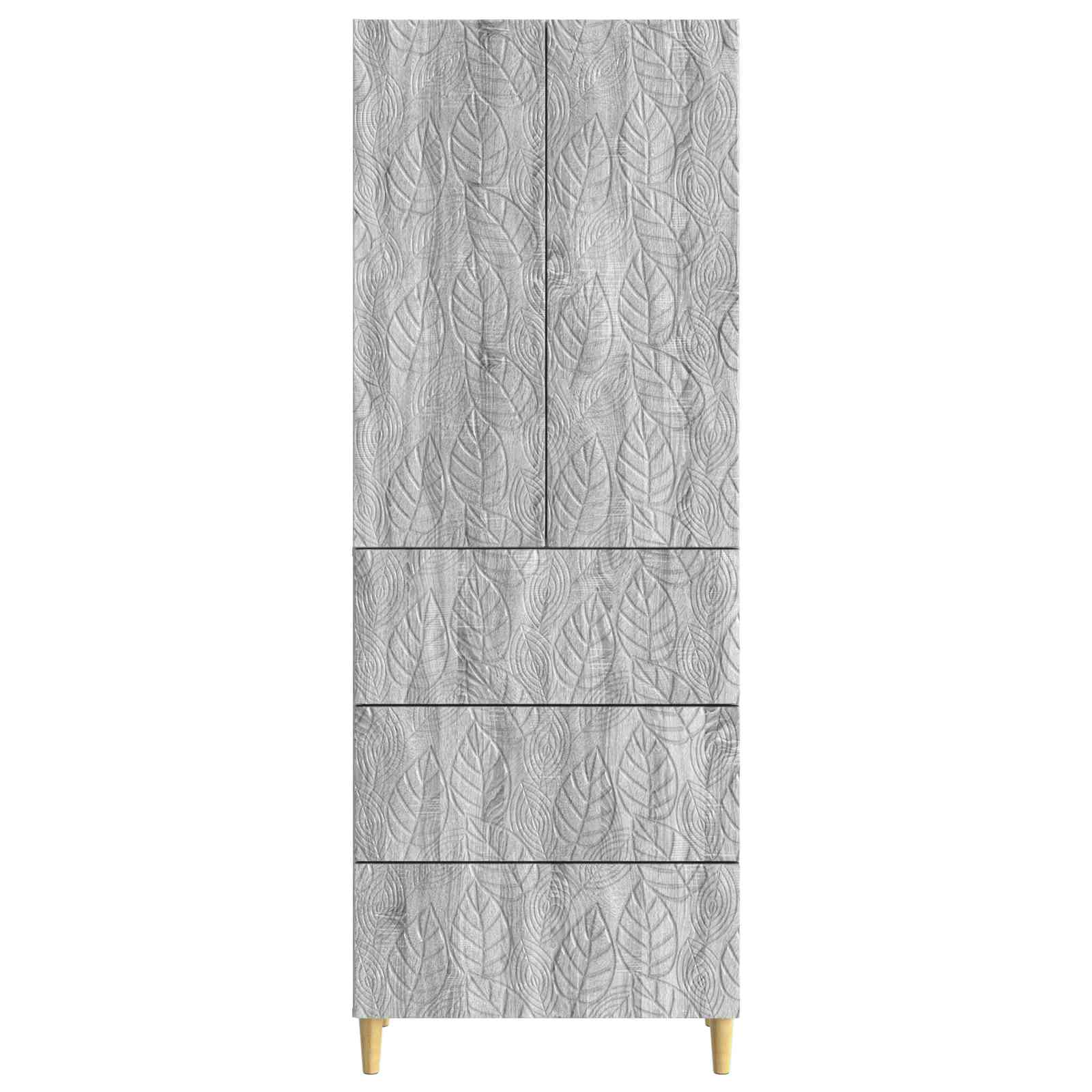 Σέτ Ντουλαπιών 2 pcs Γκρι Sonoma 66 x 34,5 x 90 εκ - Pakobazaar