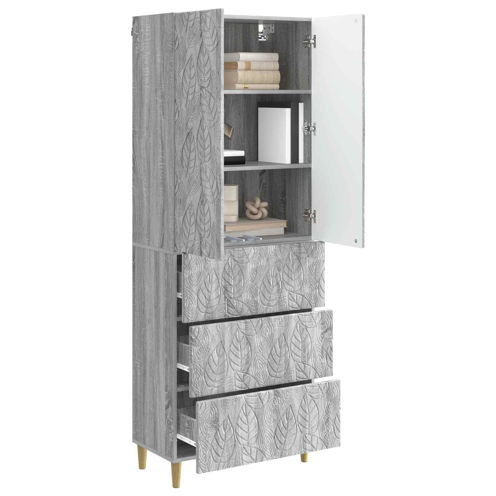 Σέτ Ντουλαπιών 2 pcs Γκρι Sonoma 66 x 34,5 x 90 εκ - Pakobazaar