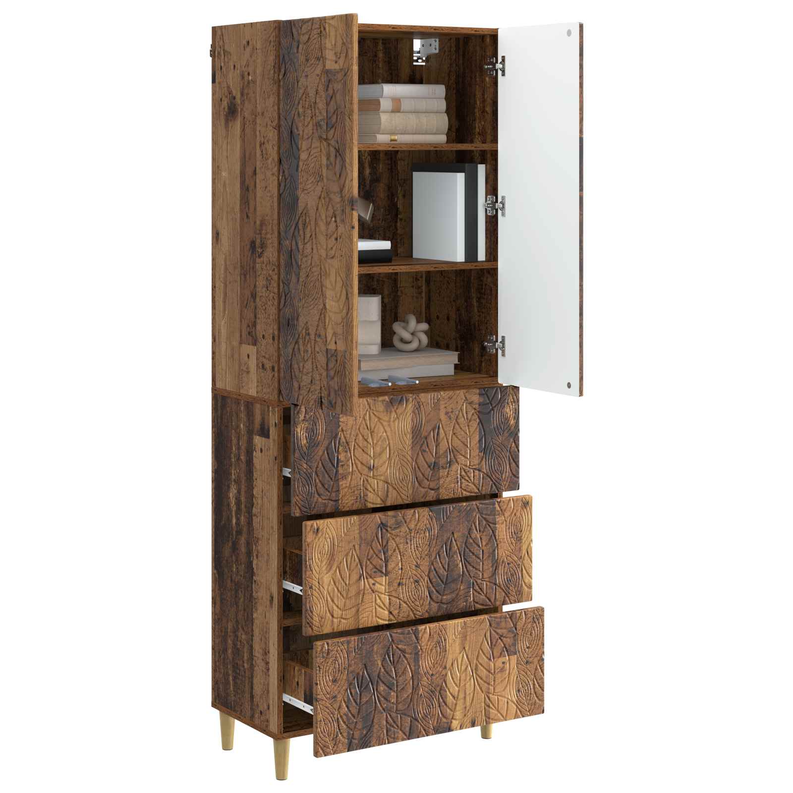 Σέτ Ντουλαπιών 2 pcs Παλαιωμένο ξύλο 66 x 34,5 x 90 εκ - Pakobazaar
