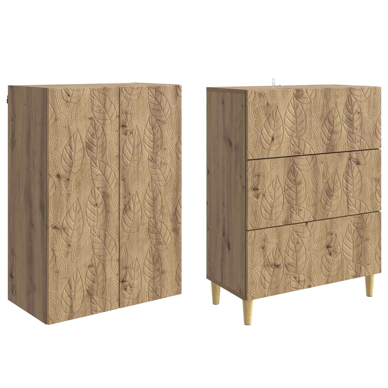 Σέτ Ντουλαπιών 2 pcs Artisan Δρυς 66 x 34,5 x 90 εκ - Pakobazaar