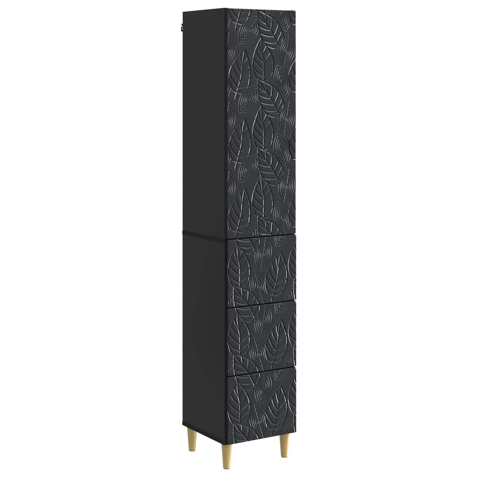 Σέτ Ντουλαπιών 2 pcs Μαύρο 33 x 34,5 x 90 εκ Επεξεργασμένο Ξύλο - Pakobazaar