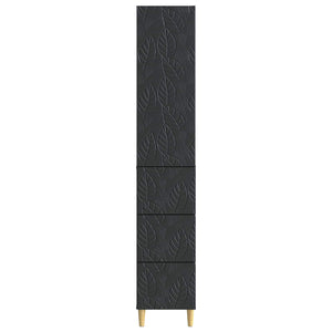 Σέτ Ντουλαπιών 2 pcs Μαύρο 33 x 34,5 x 90 εκ Επεξεργασμένο Ξύλο - Pakobazaar