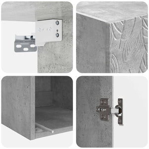 Σέτ Ντουλαπιών 2 pcs Γκρι Σκυροδέματος 33 x 34,5 x 90 εκ - Pakobazaar
