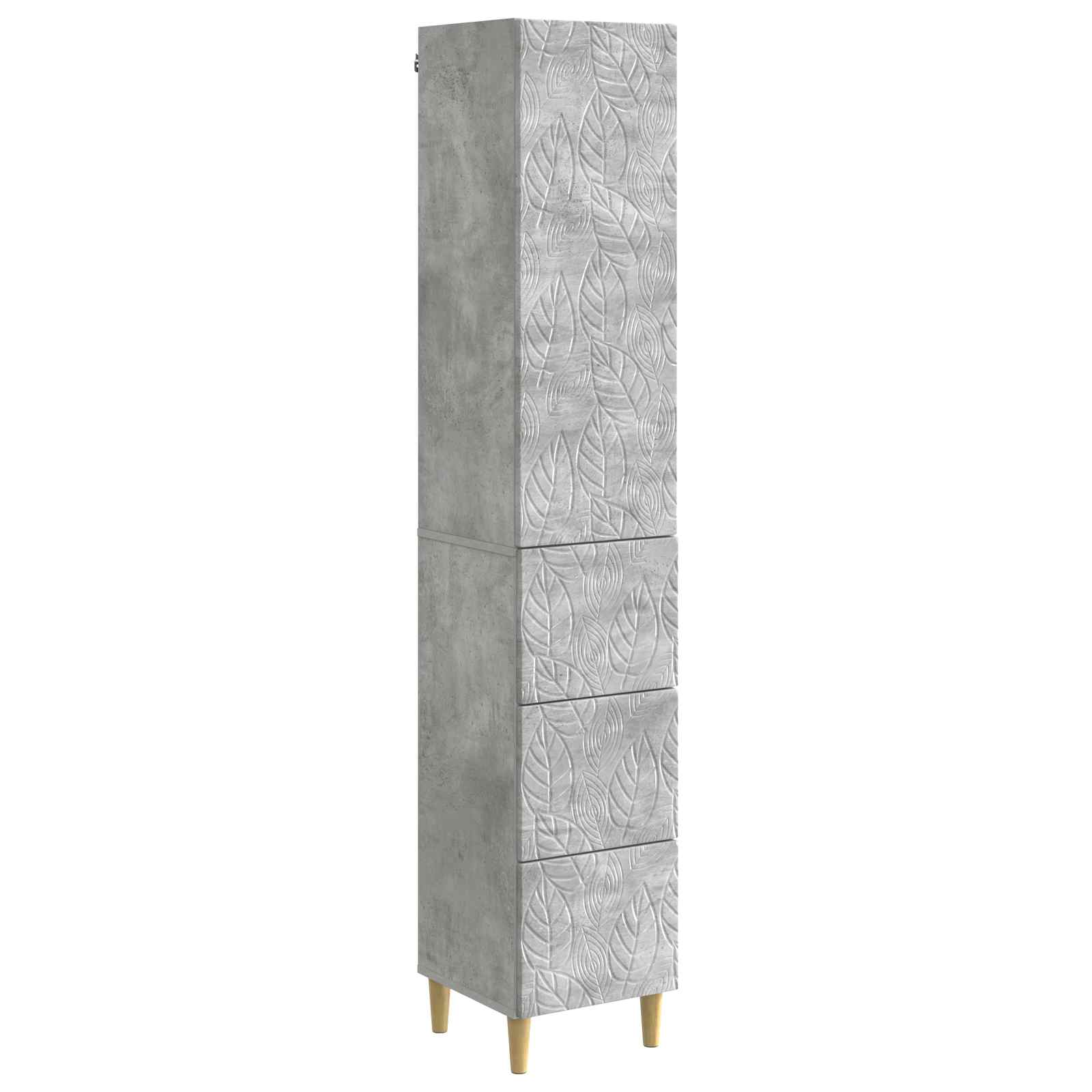 Σέτ Ντουλαπιών 2 pcs Γκρι Σκυροδέματος 33 x 34,5 x 90 εκ - Pakobazaar