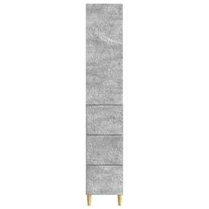 Σέτ Ντουλαπιών 2 pcs Γκρι Σκυροδέματος 33 x 34,5 x 90 εκ - Pakobazaar