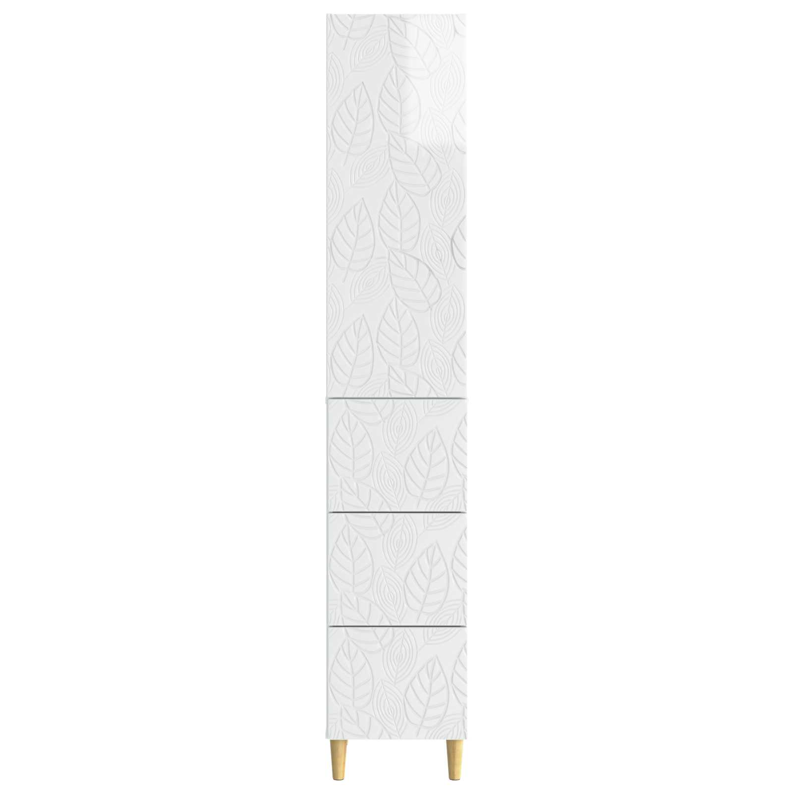 Σέτ Ντουλαπιών 2 pcs Γυαλιστερό Λευκό 33 x 34,5 x 90 εκ - Pakobazaar