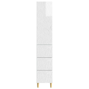 Σέτ Ντουλαπιών 2 pcs Γυαλιστερό Λευκό 33 x 34,5 x 90 εκ - Pakobazaar