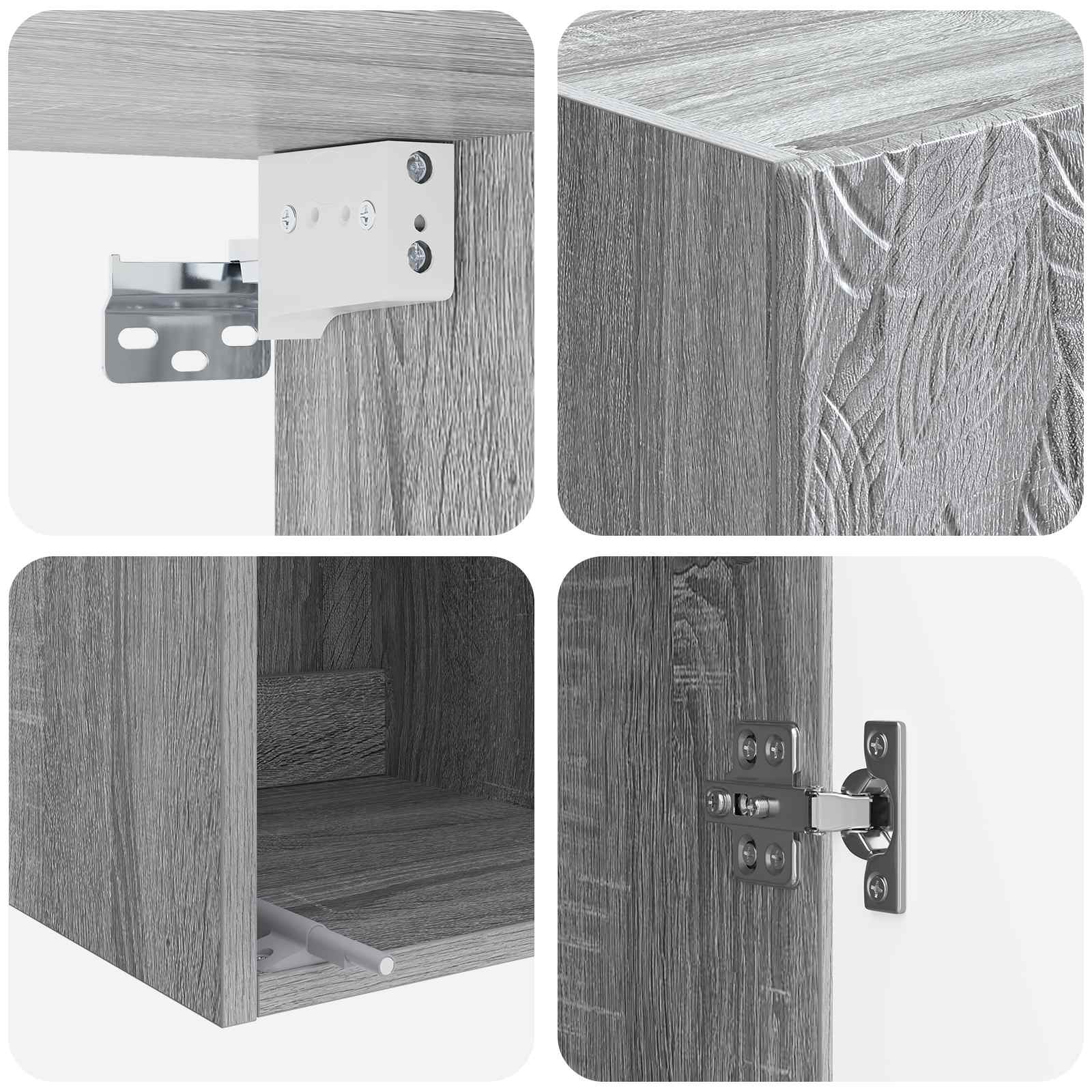 Σέτ Ντουλαπιών 2 pcs Γκρι Sonoma 33 x 34,5 x 90 εκ - Pakobazaar