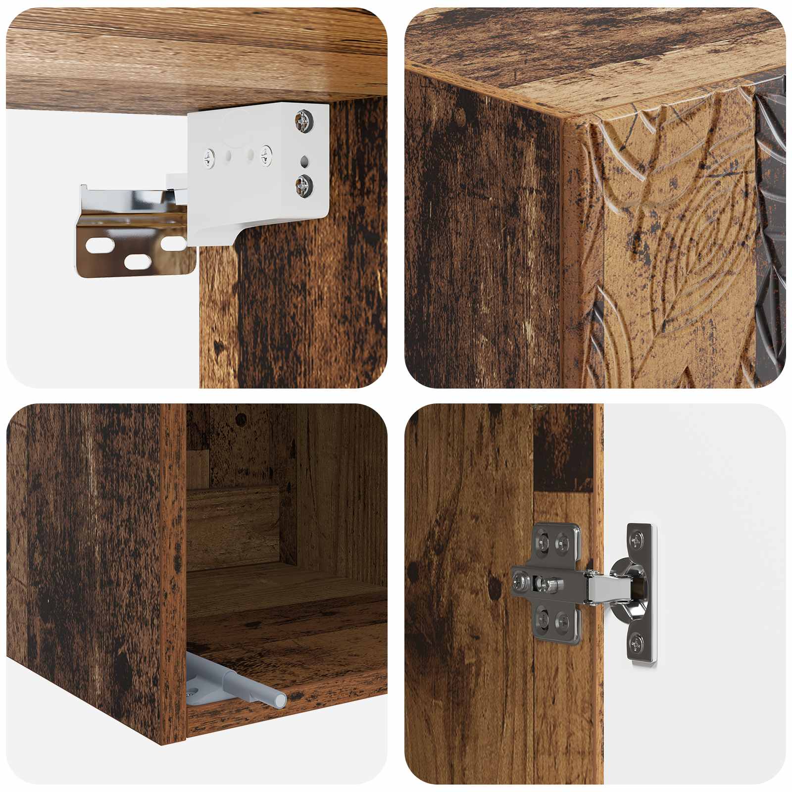 Σέτ Ντουλαπιών 2 pcs Παλαιωμένο ξύλο 33 x 34,5 x 90 εκ - Pakobazaar