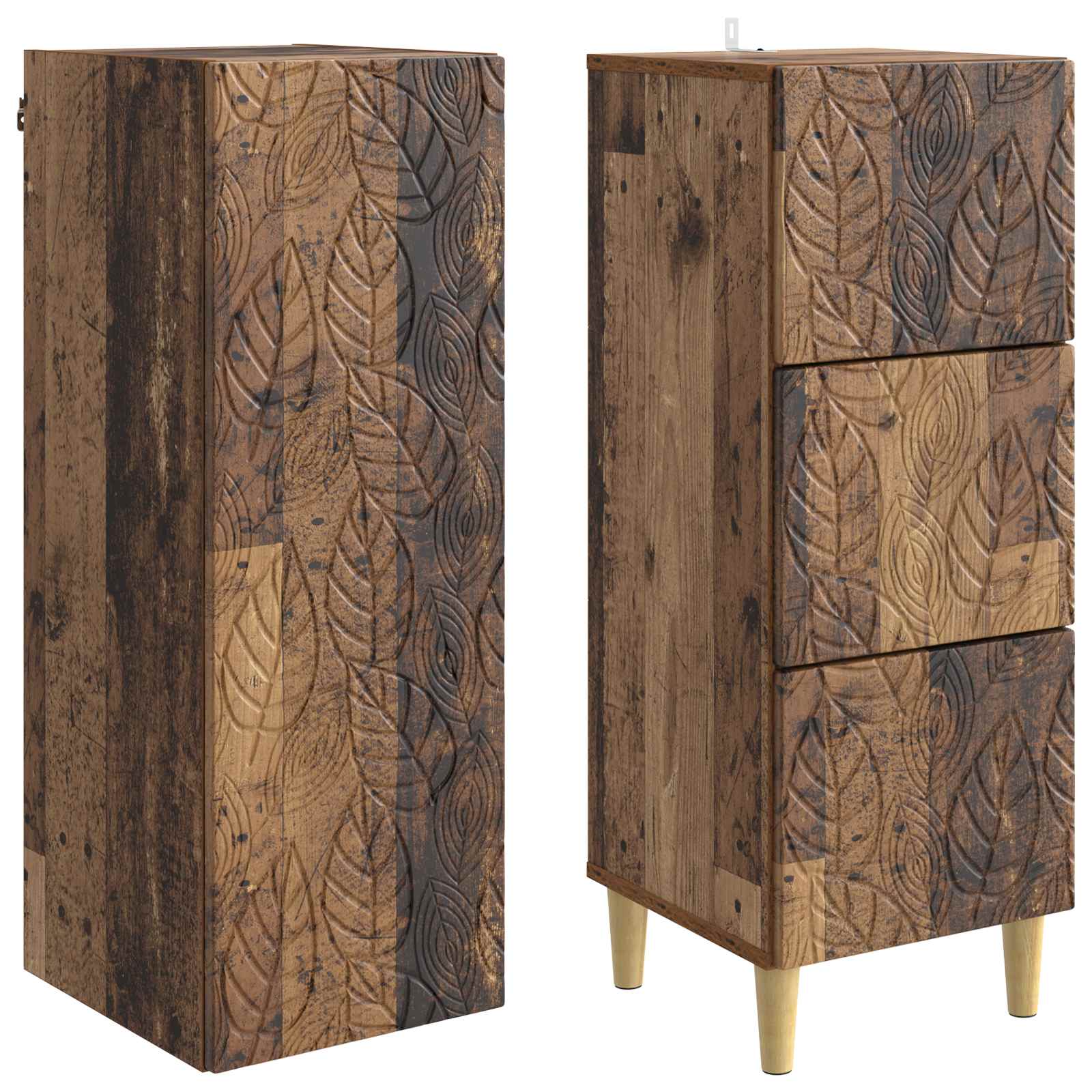 Σέτ Ντουλαπιών 2 pcs Παλαιωμένο ξύλο 33 x 34,5 x 90 εκ - Pakobazaar