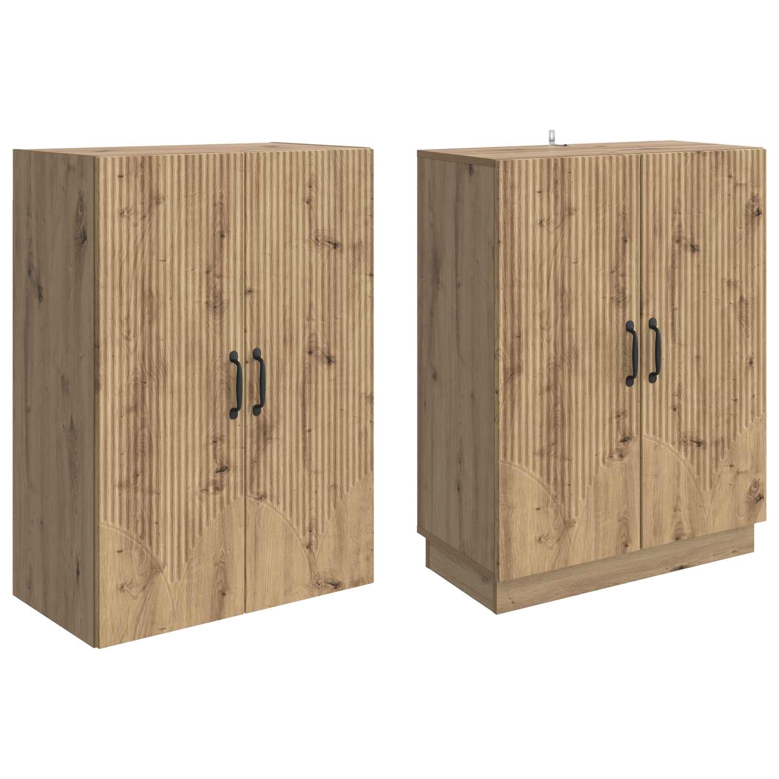 Σέτ Ντουλαπιών 2 pcs Artisan Δρυς Επεξεργασμένο Ξύλο - Pakobazaar