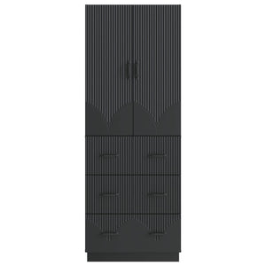 Σέτ Ντουλαπιών 2 pcs Μαύρο 66 x 34,5 x 87 εκ. - Pakobazaar