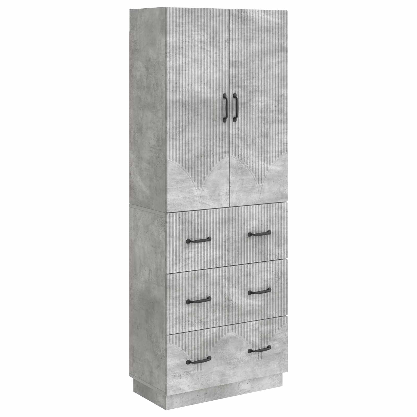 Σέτ Ντουλαπιών 2 pcs Γκρι Σκυροδέματος 66 x 34,5 x 87 εκ. - Pakobazaar
