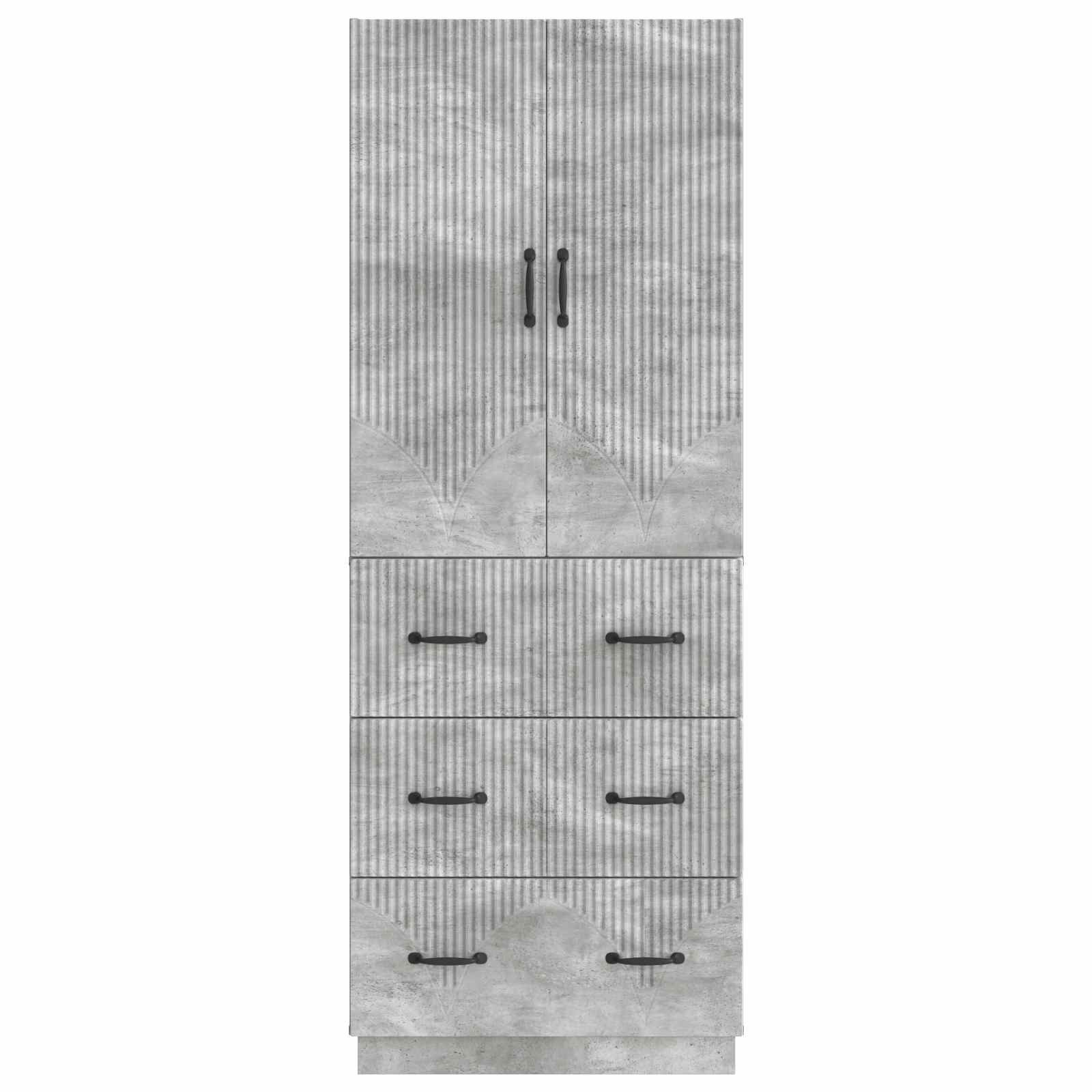 Σέτ Ντουλαπιών 2 pcs Γκρι Σκυροδέματος 66 x 34,5 x 87 εκ. - Pakobazaar
